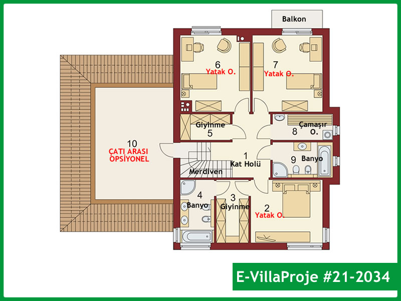 Leichtstahl-Villenprojekt #21 - 2034 Galeri Görseli 3